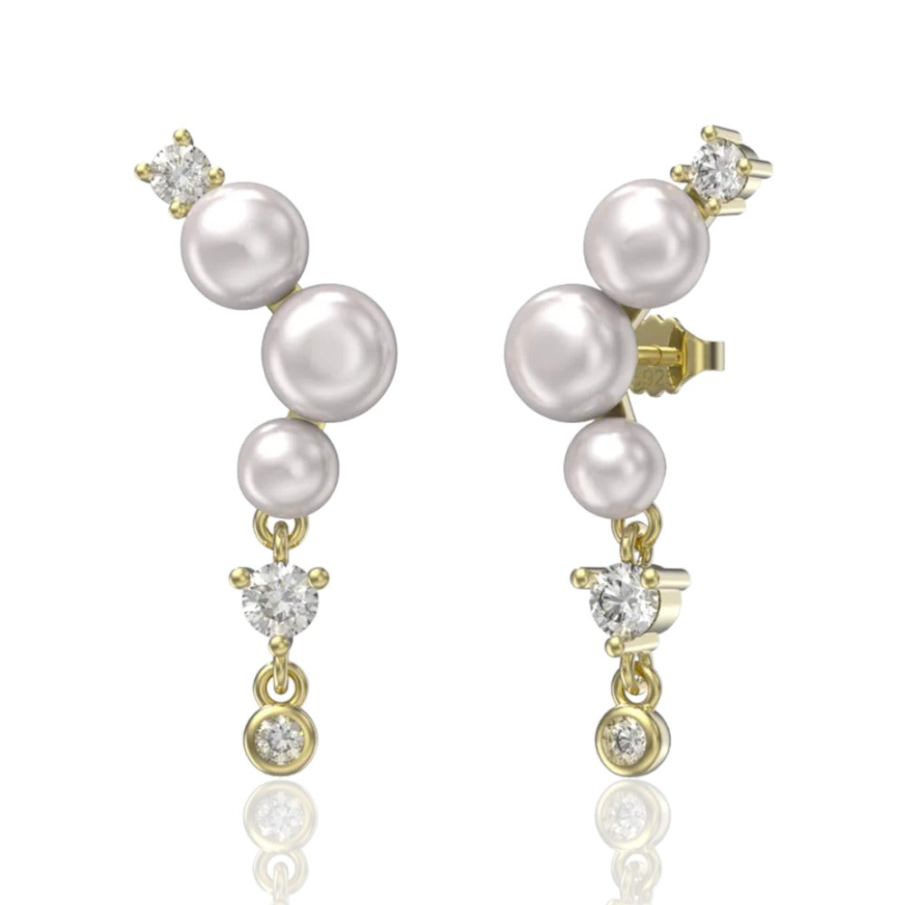 Drop pearl earrings